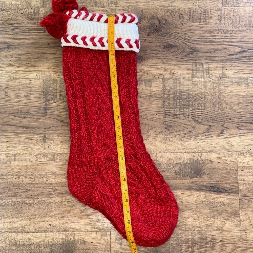 Red and Cream CHRISTMAS Decoration Boot
